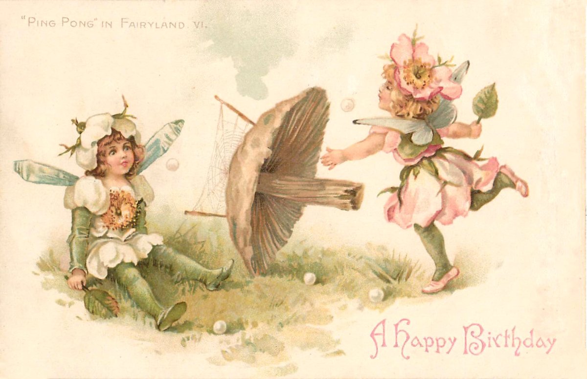 Старинные открытки с феями