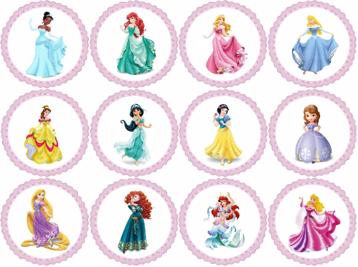 Принцессы Диснея на сахарной бумаге