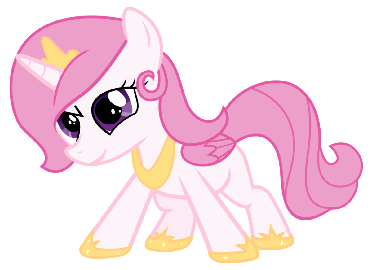 Милые пони на белом фоне