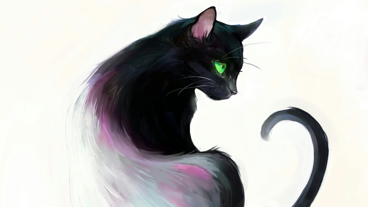 Кот красивый арт