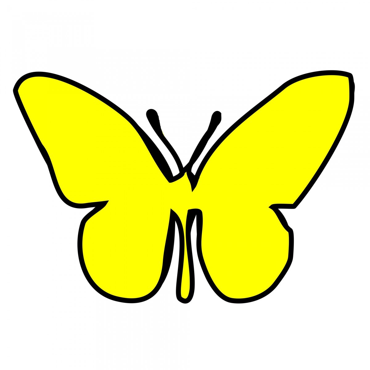 Бабочка желтого цвета