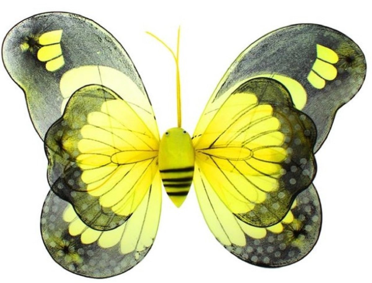 Нарисованные желтые бабочки на листе а4