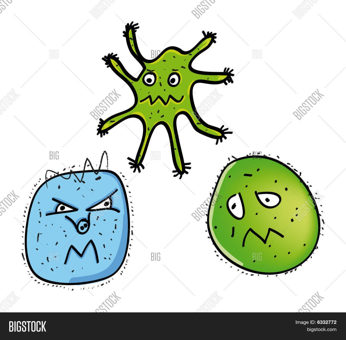 Microbes Flat illustration