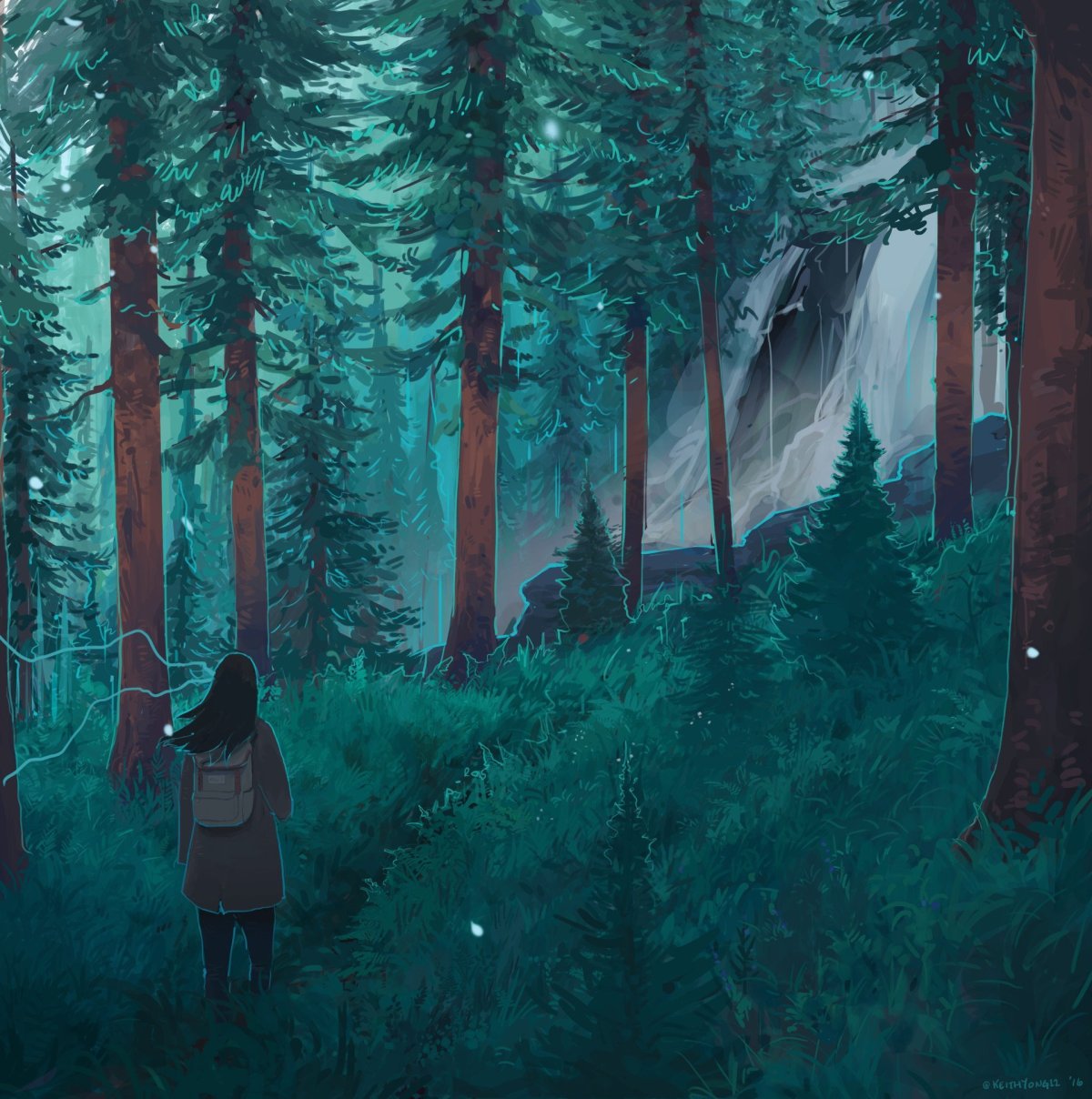 Красивый арт леса