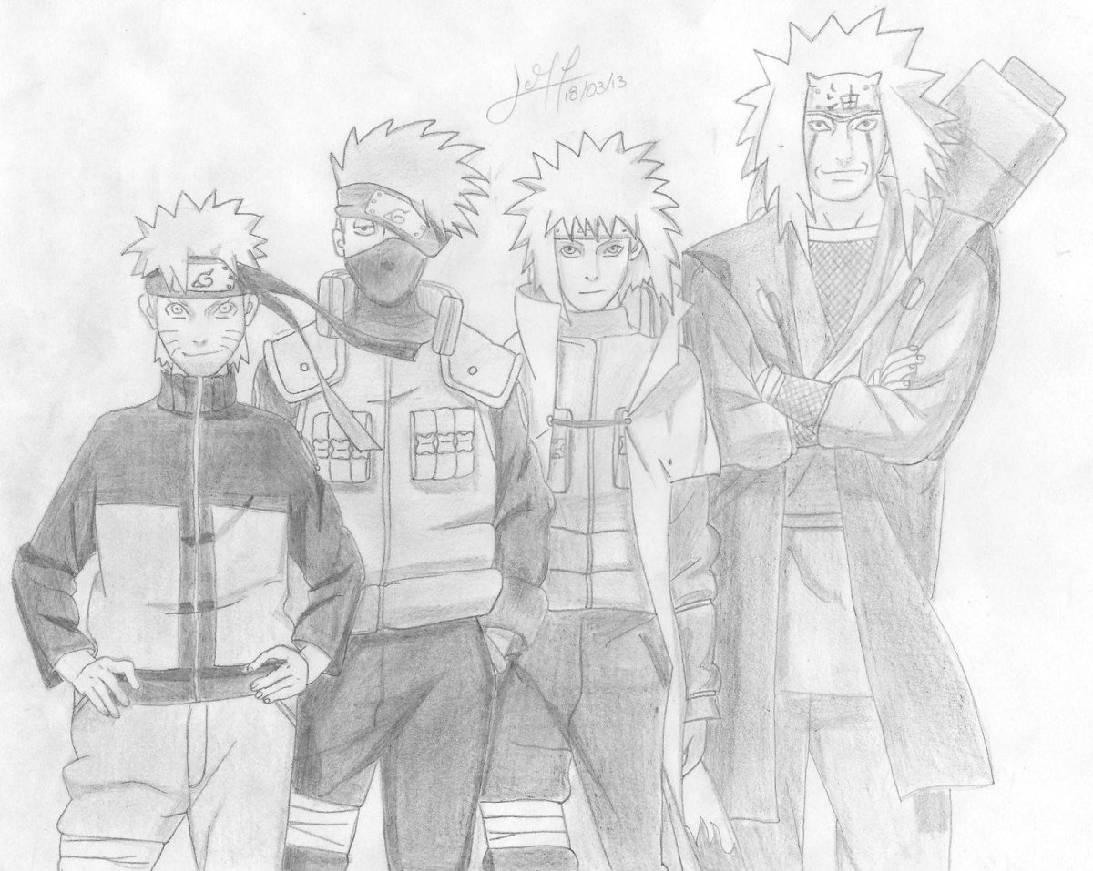 Аниме Наруто для срисовки карандашом