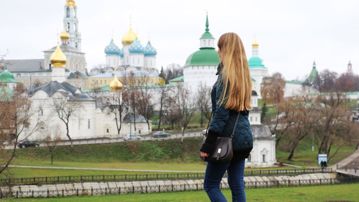 Троице-Сергиева Лавра Сергиев Посад вид сверху