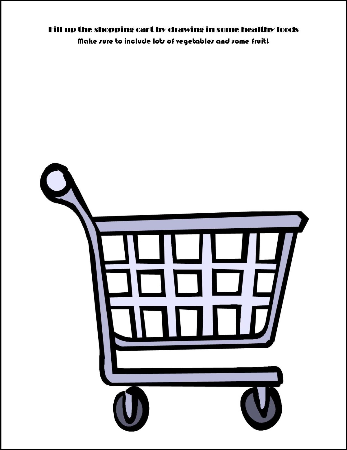 Тележка для продуктов без фона