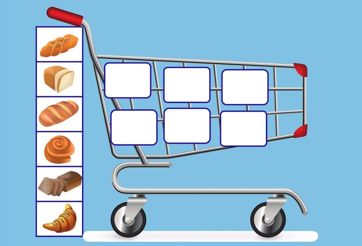 Продуктовая корзина тележка