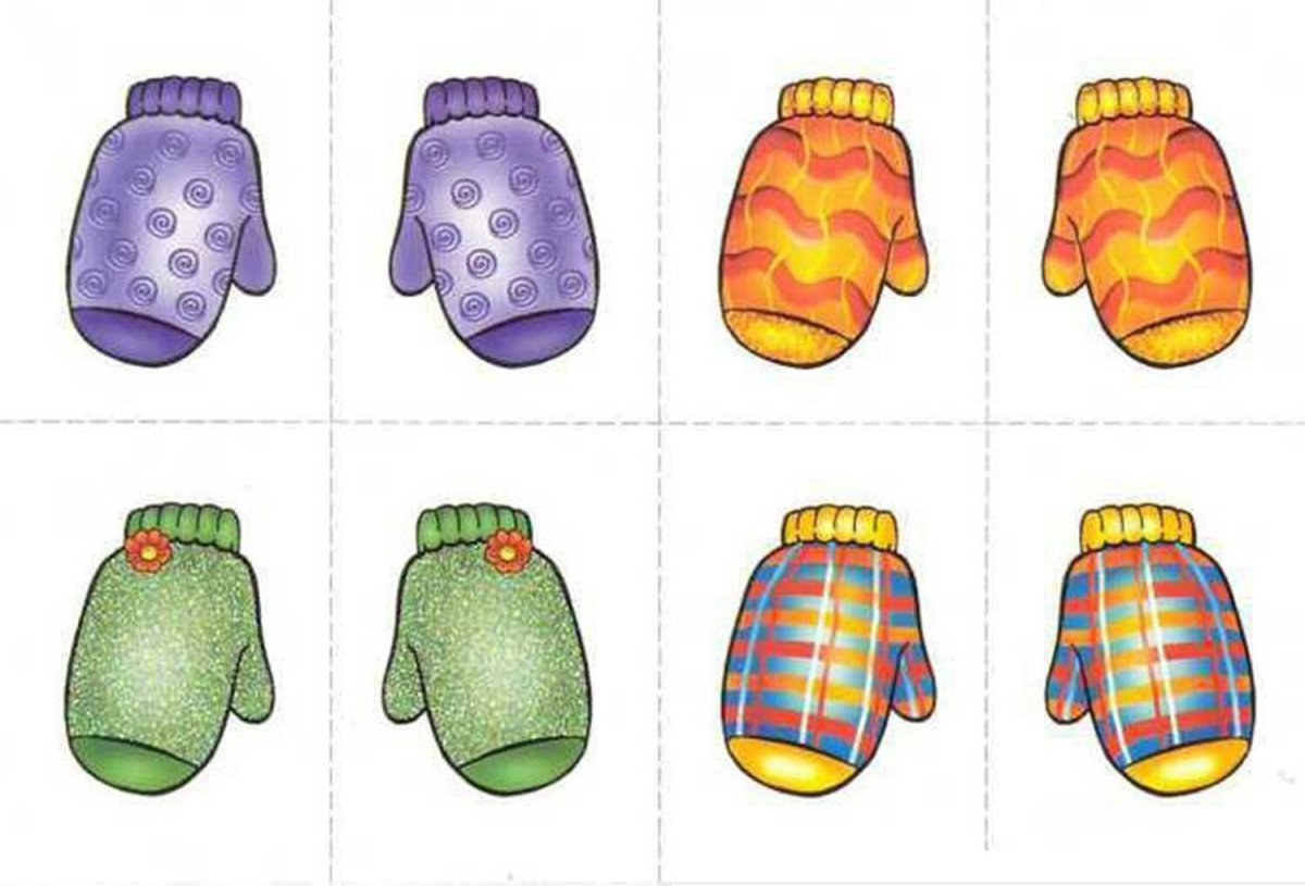 Развивающая игра рукавички