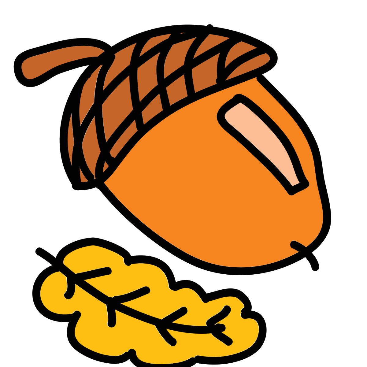 Желудь мультяшный