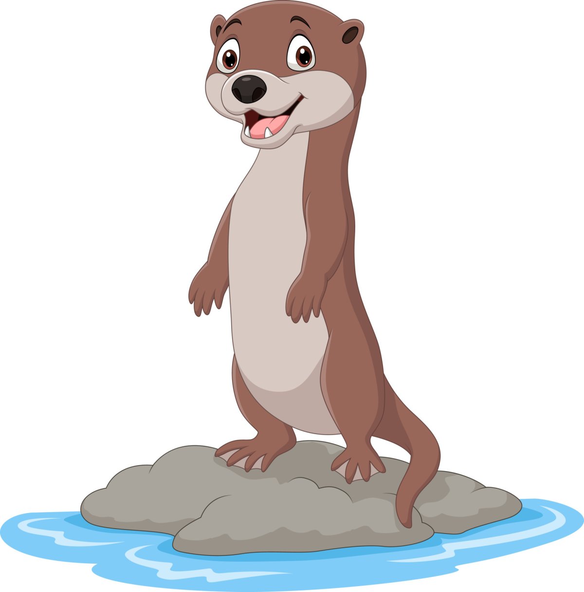 Выдры держатся за лапки