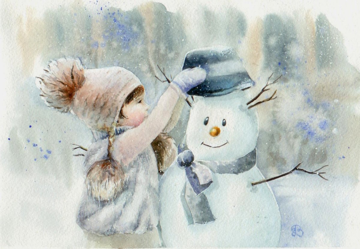 Открытка зимняя