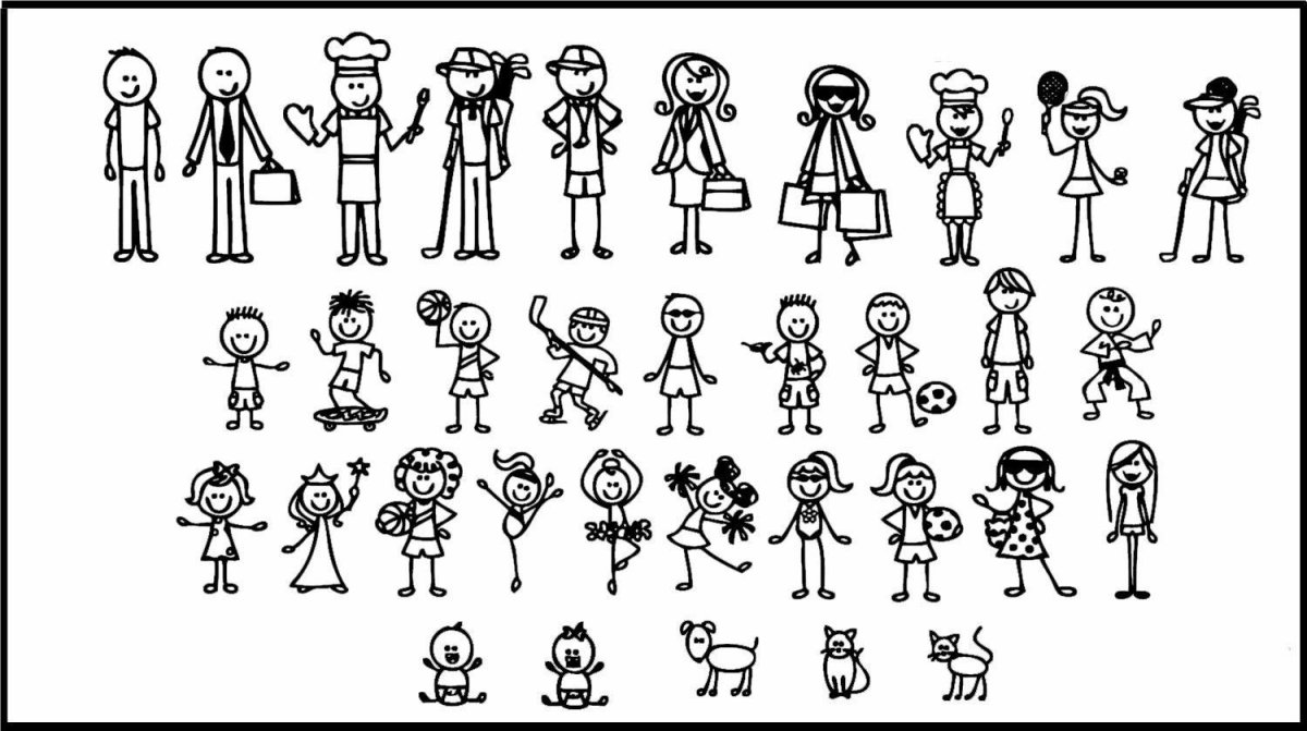 Забавные человечки вектор