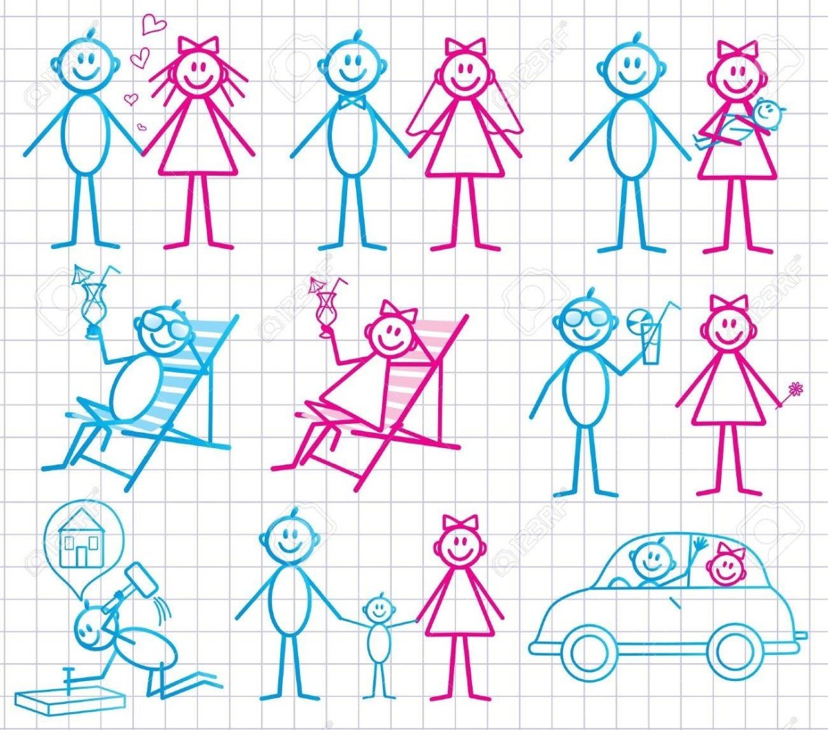 Милые нарисованные человечки