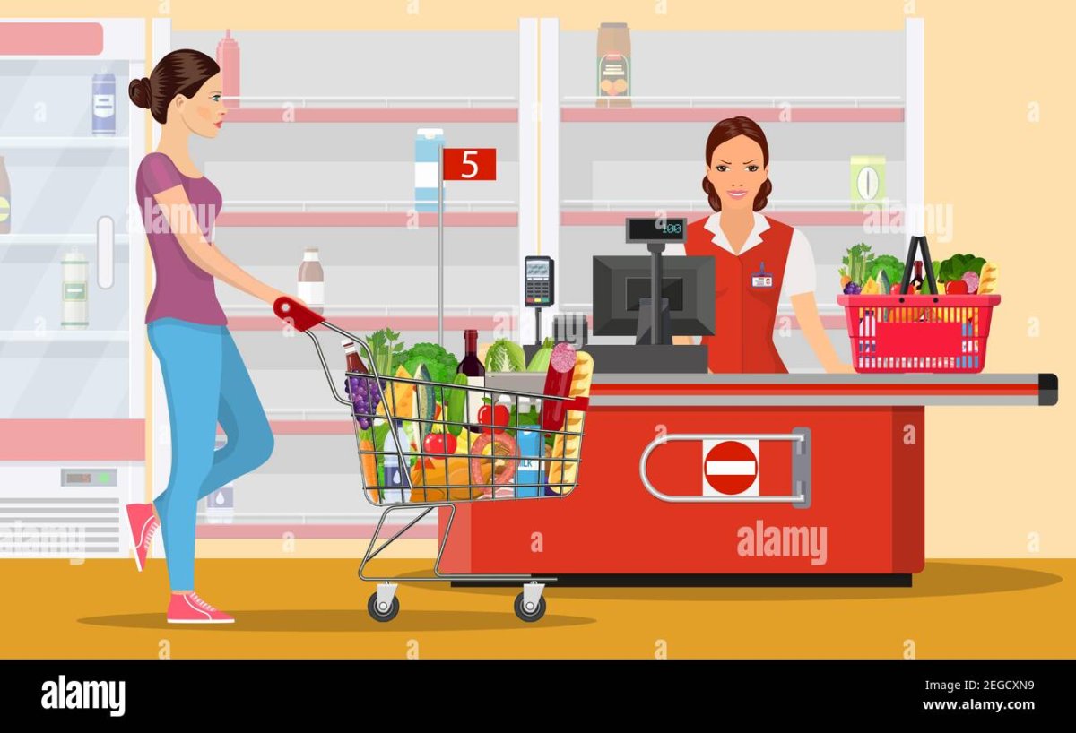 Супермаркет рисунок