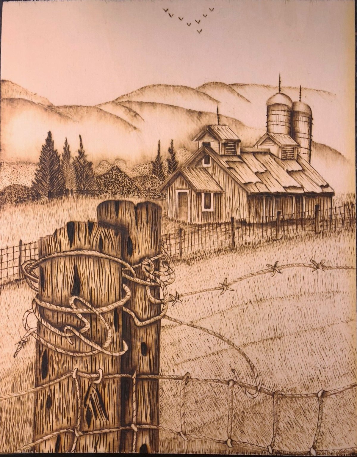 Красивые пейзажи для выжигания по дереву