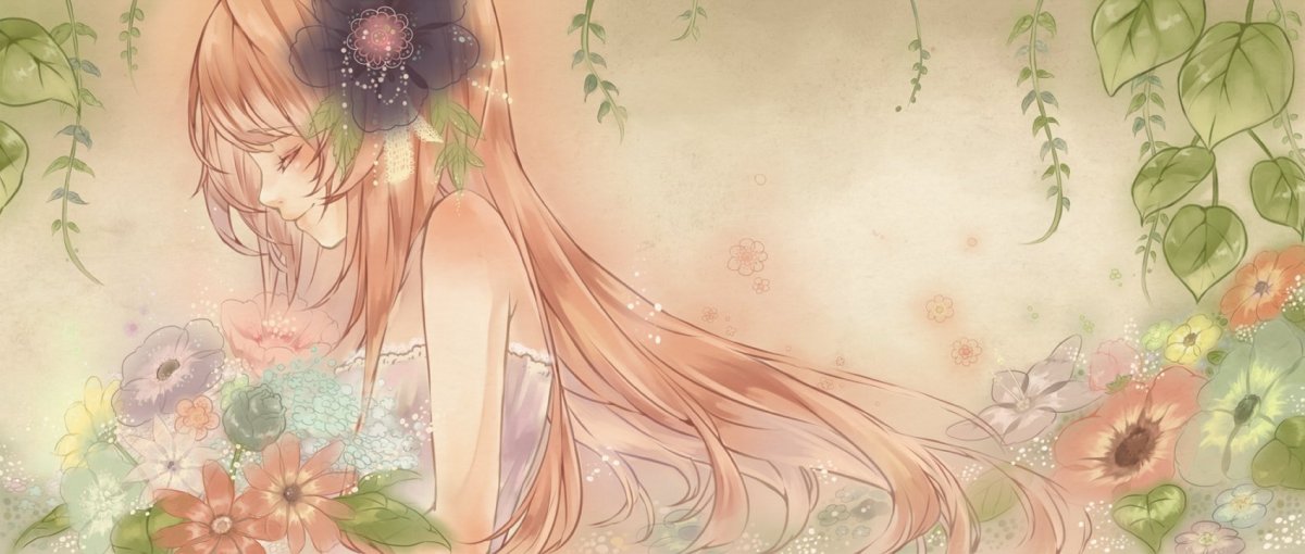 Аниме девушка пастельные тона