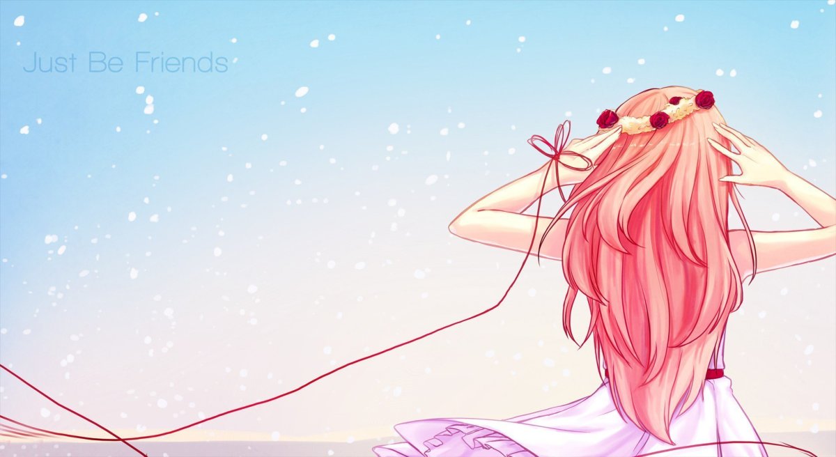 Обои девушка на розовом фоне