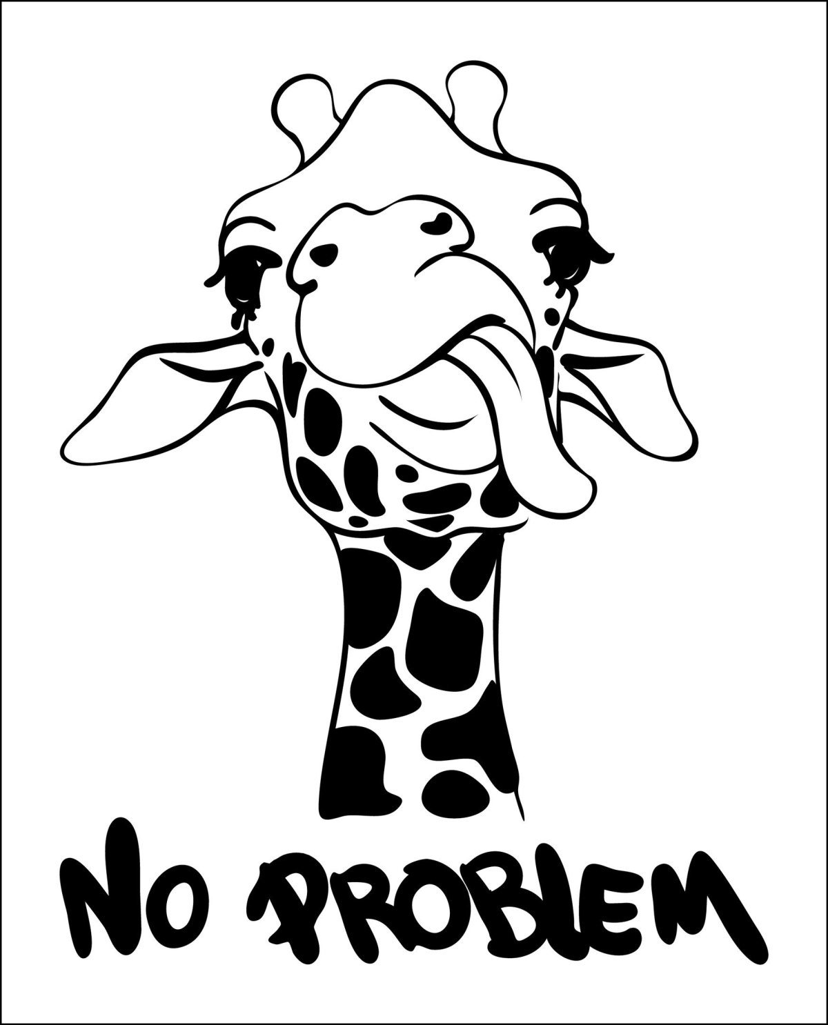 Жирафы трафарет