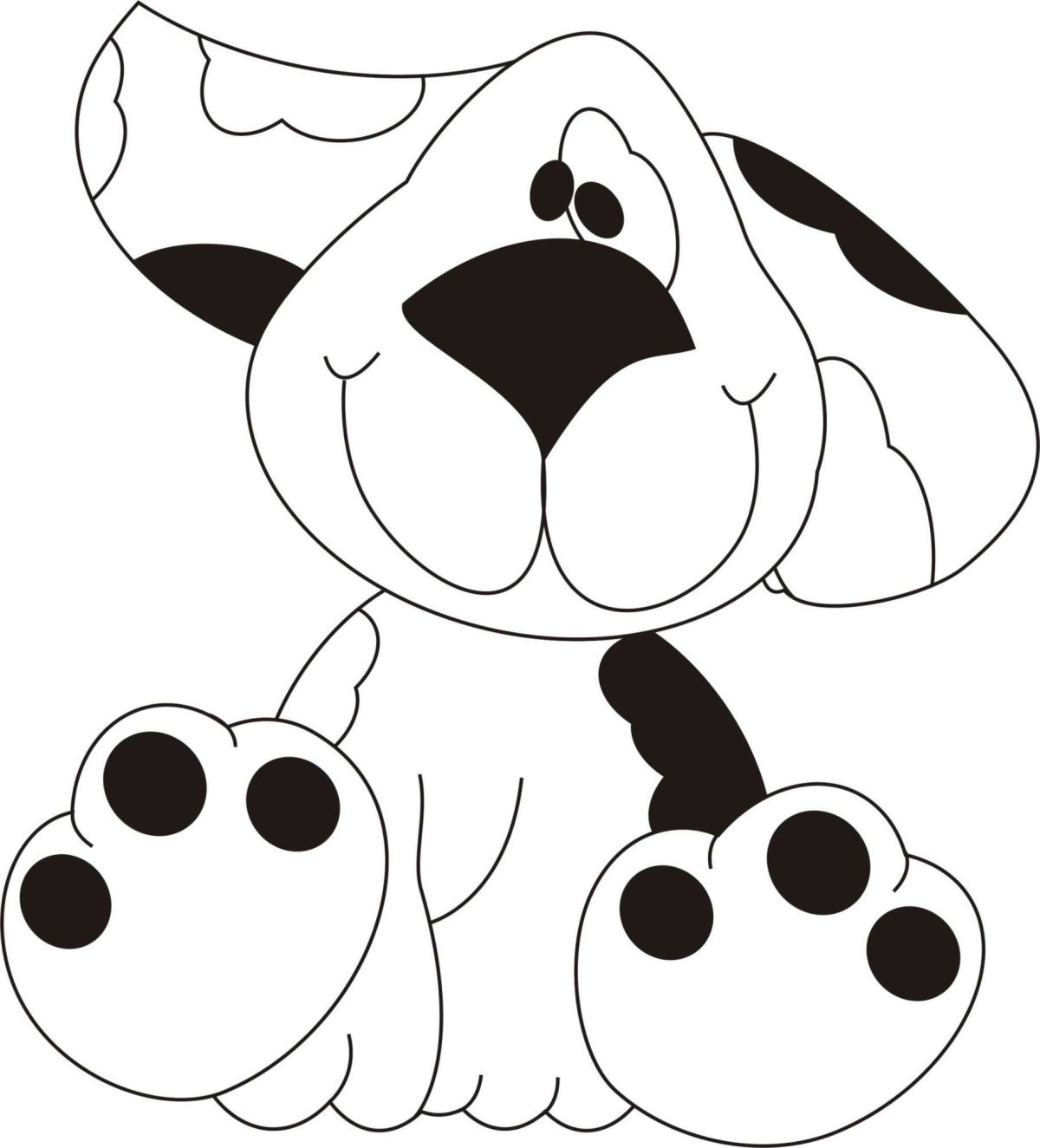 Шаблон собачки для аппликации