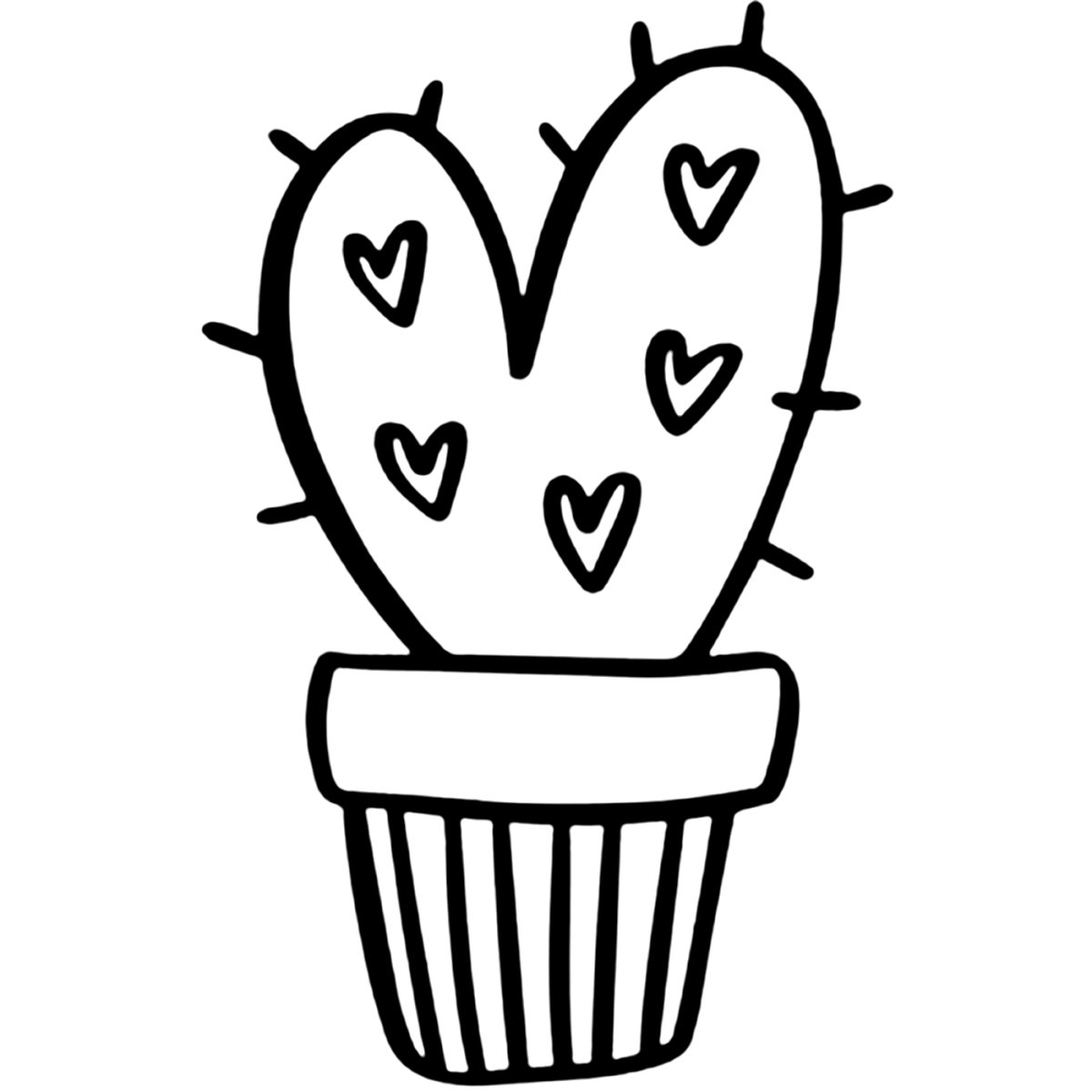 Милая раскраска Кактус