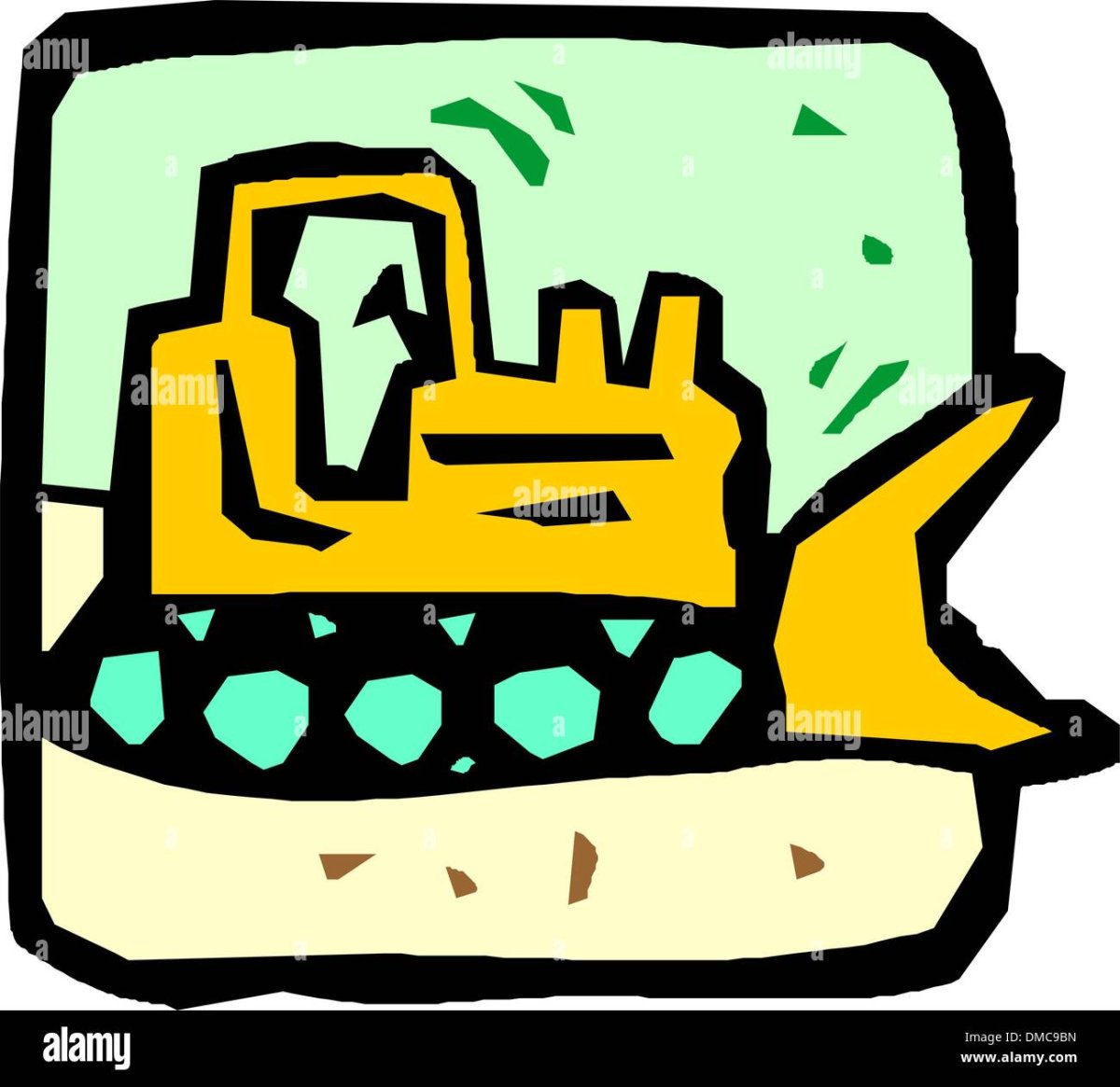 Бульдозер карикатура