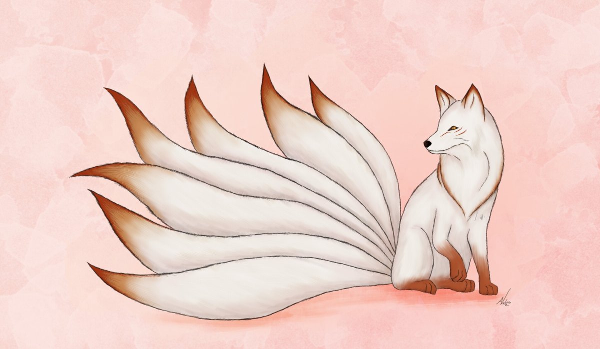 Наруто и 9 хвостый Лис арт