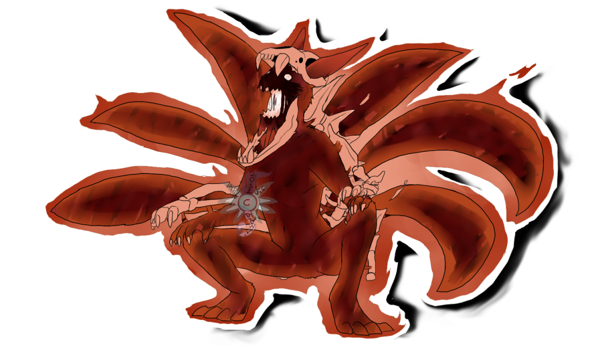 Курама девятихвостый Лис Кицунэ