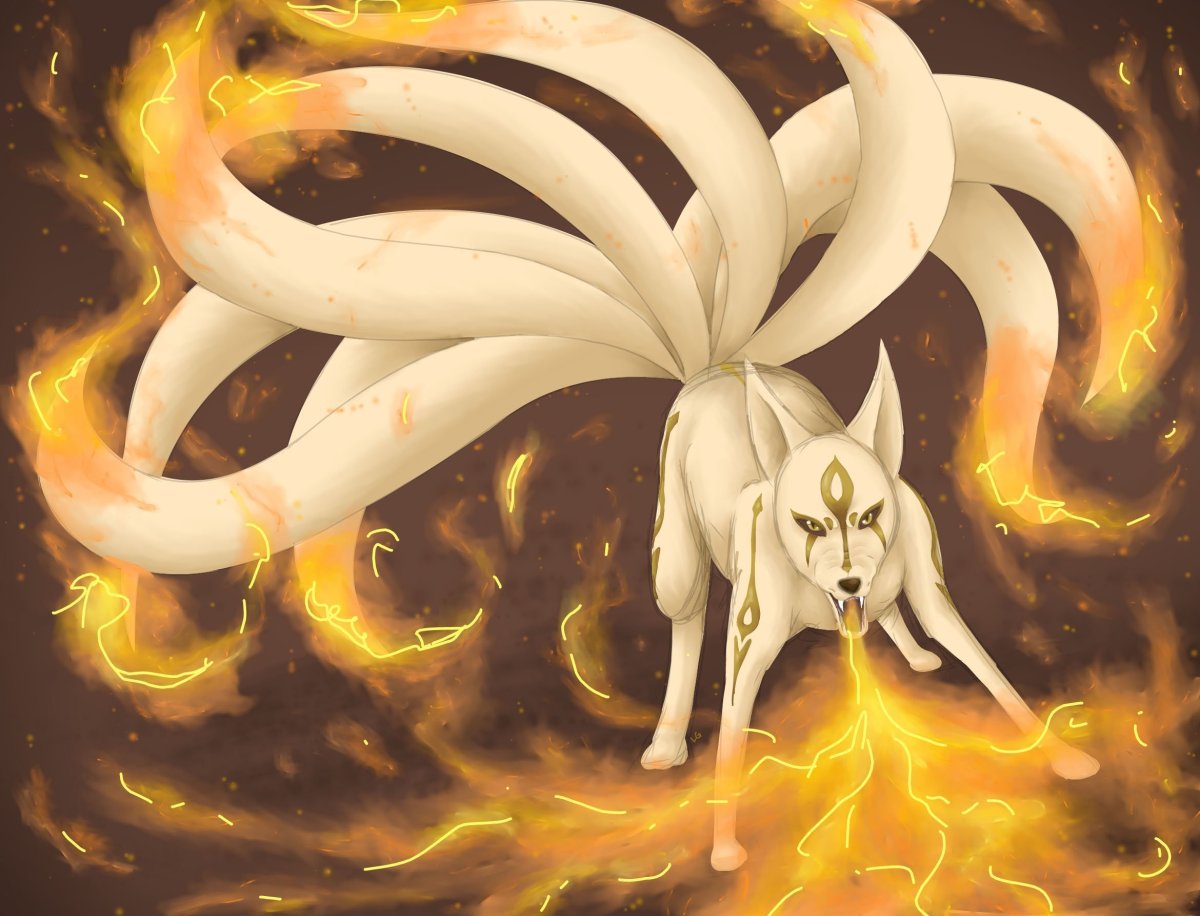 Девятихвостый Лис Наруто 4 хвоста