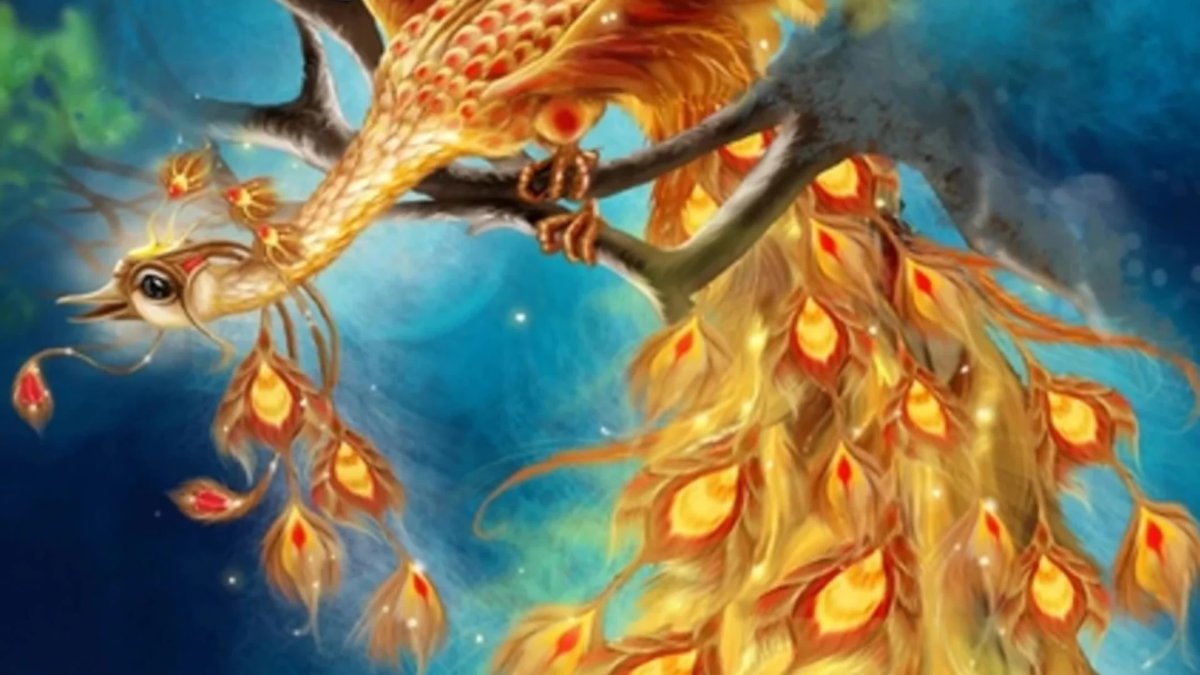 Жар птица поэтапное рисование