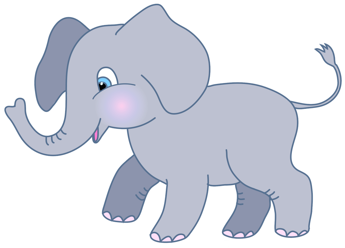 Слоник для детей на белом фоне