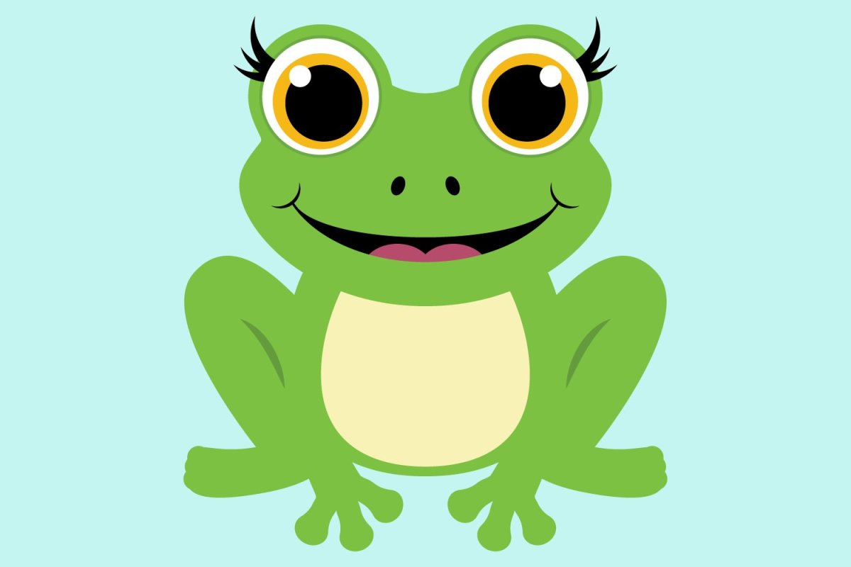 Мультяшка лягушка в плавательном кругу арт