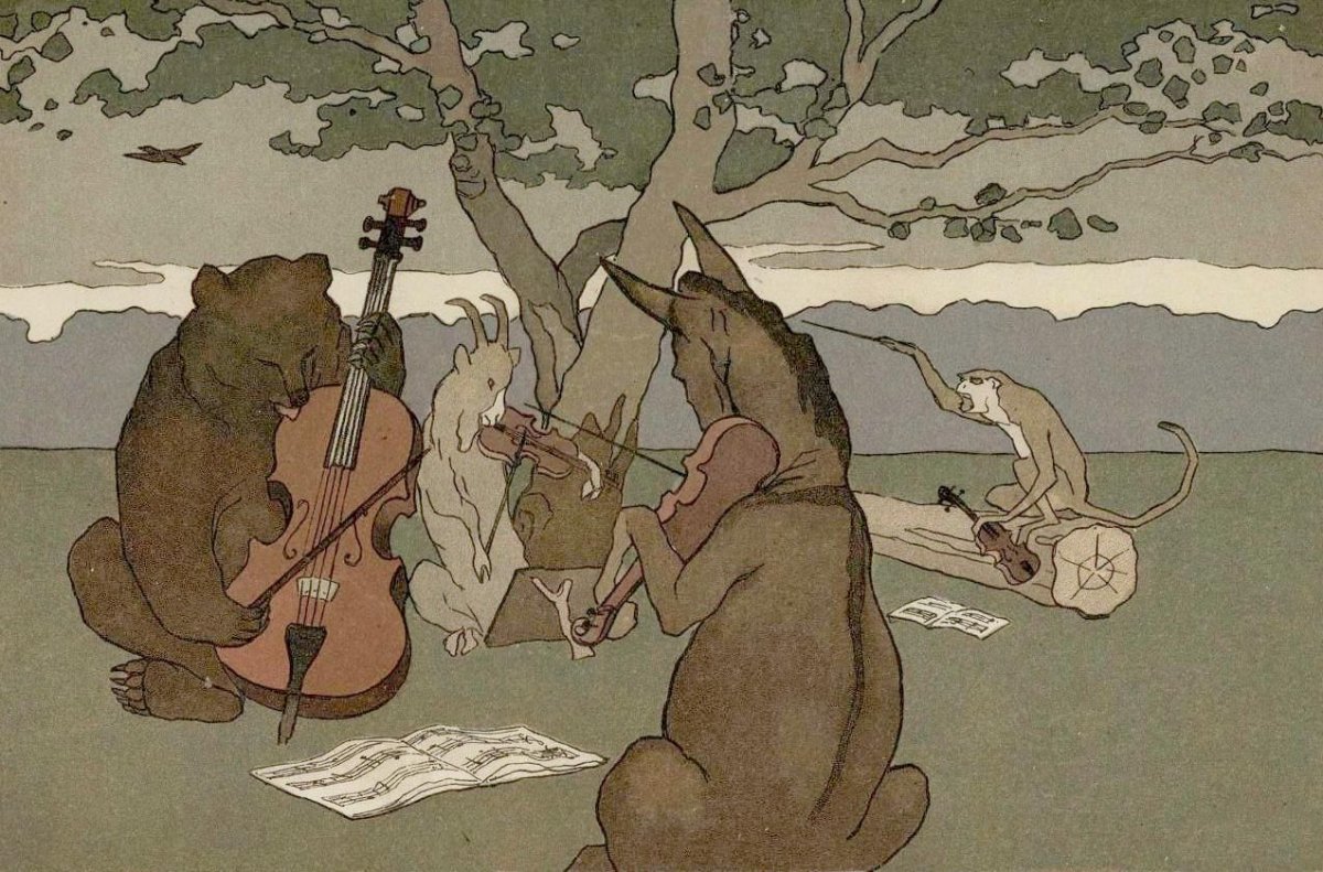 Герои квартета басни Крылова