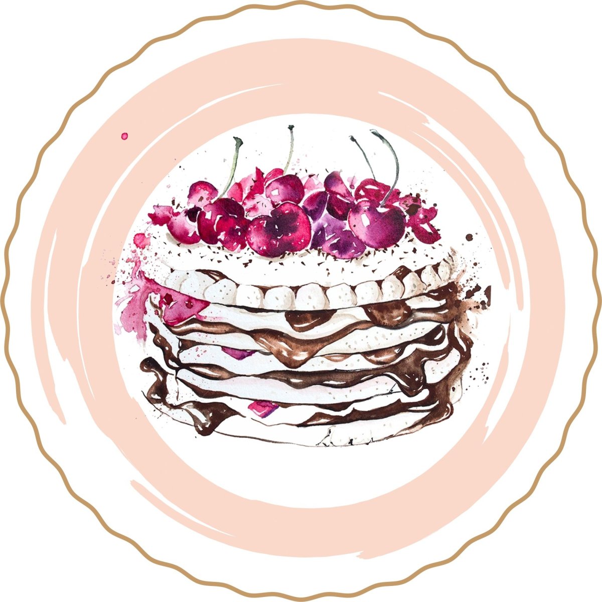 Акварельный торт