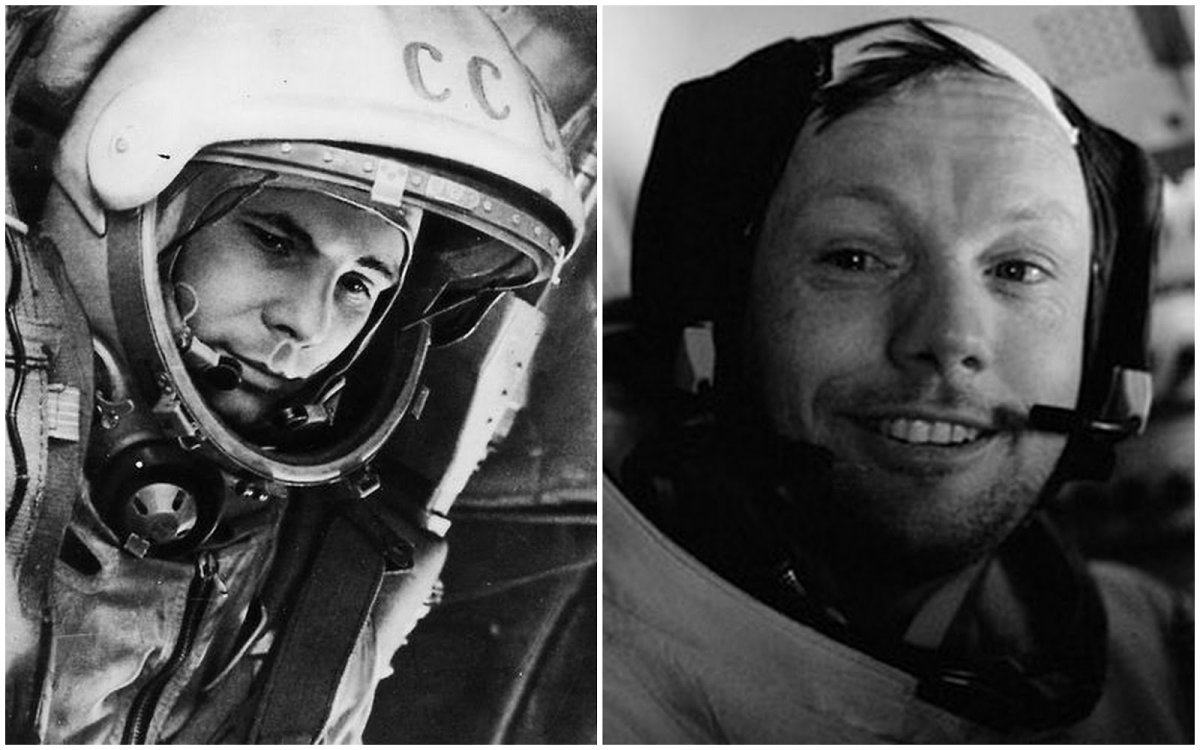 Нил Армстронг и Гагарин