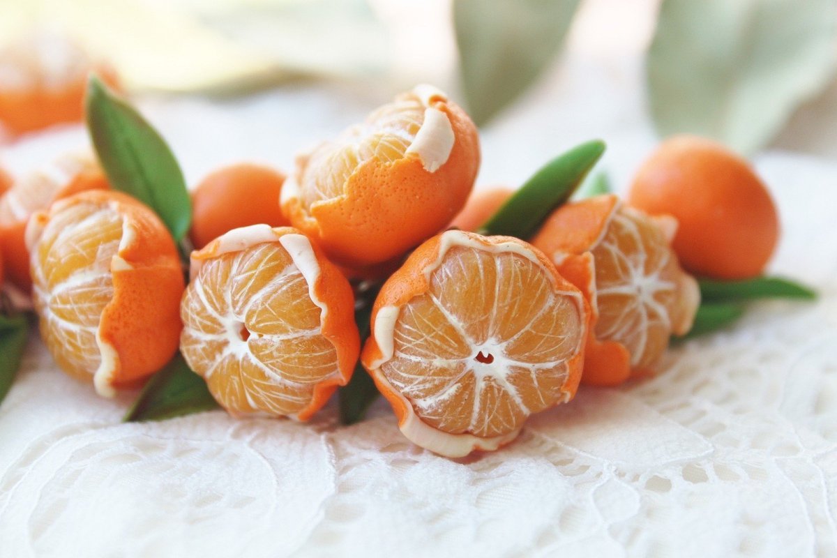 Мандарикиз полимерной глины