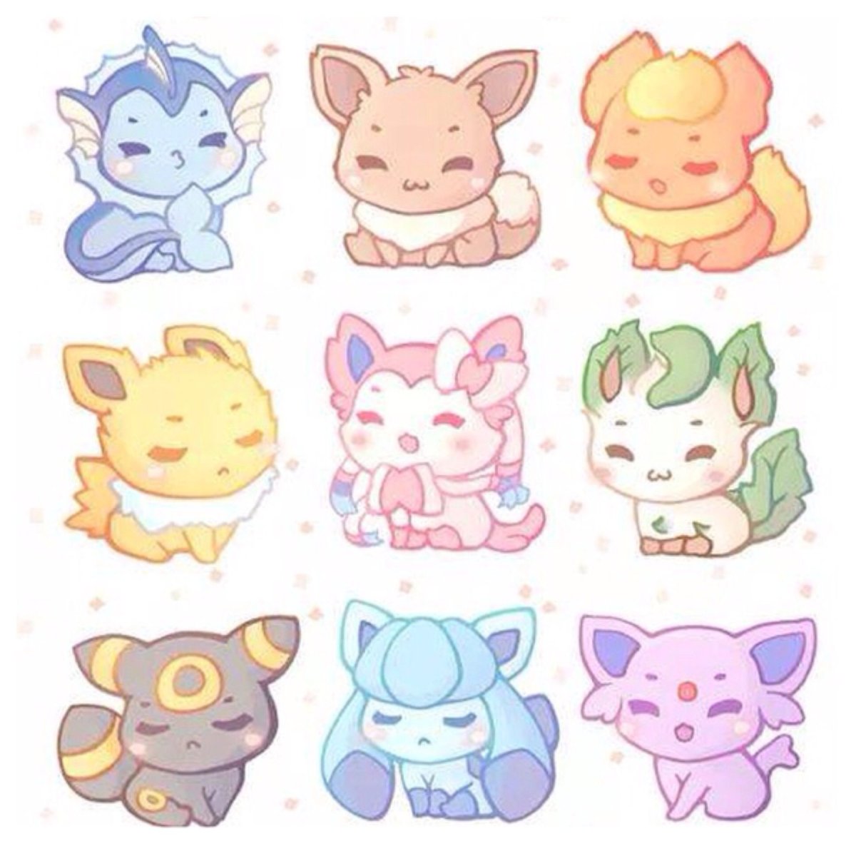 Наклейки аниме животные