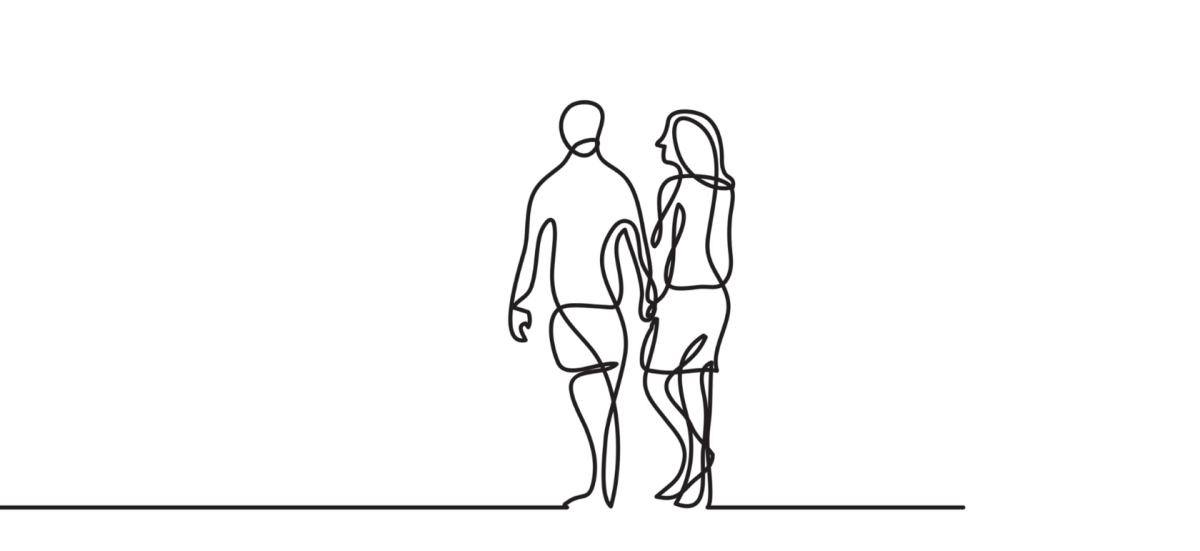 Пара одной линией