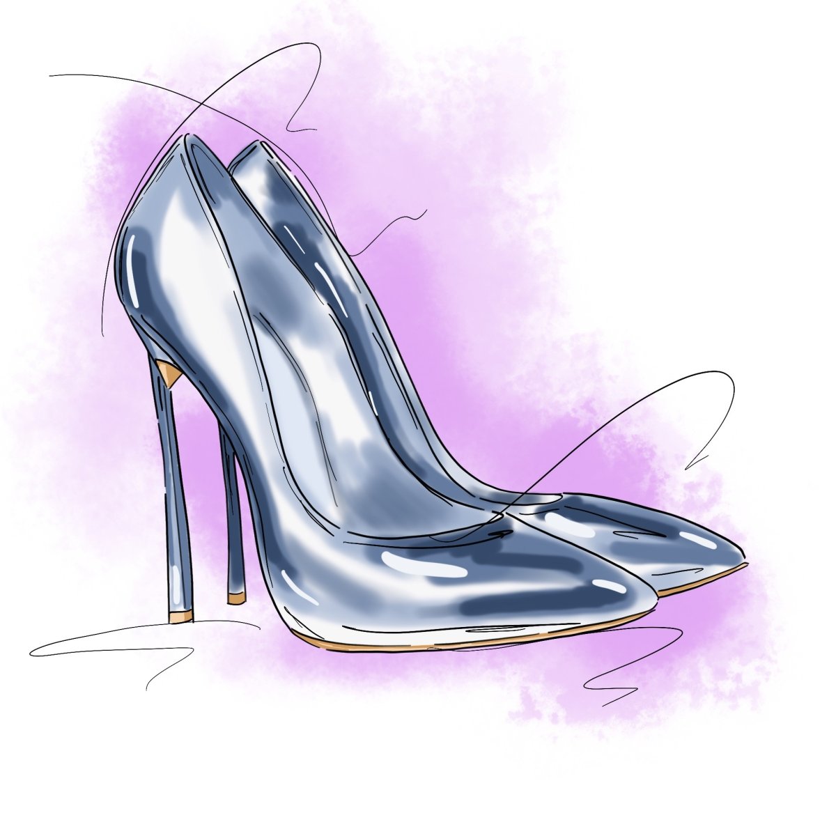 Хрустальная туфелька рисунок с тыквой