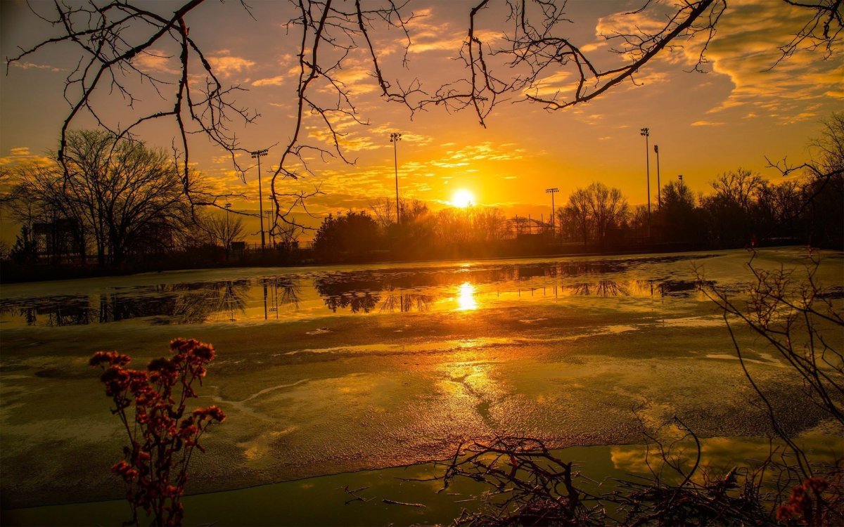 Весенний вечер пейзаж