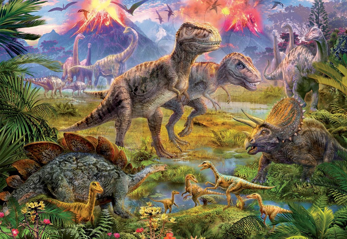 Educa пазл земля динозавров