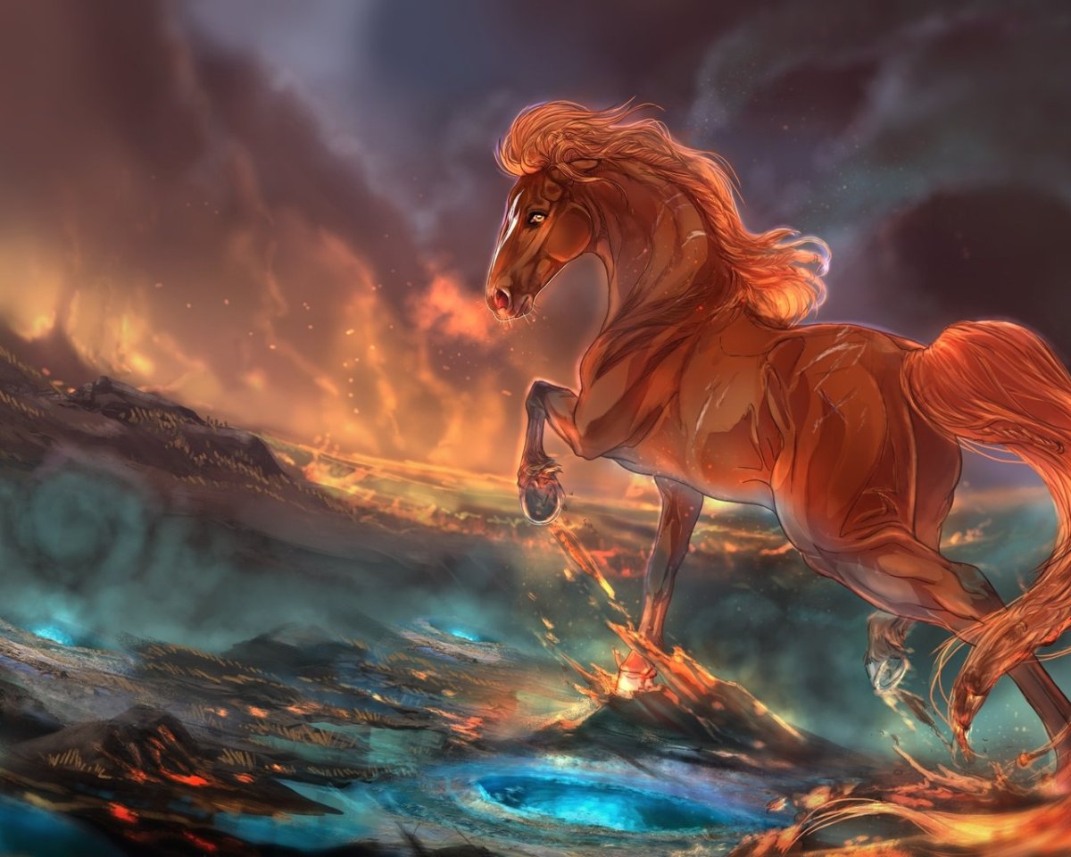 Огнегривый конь Славянский