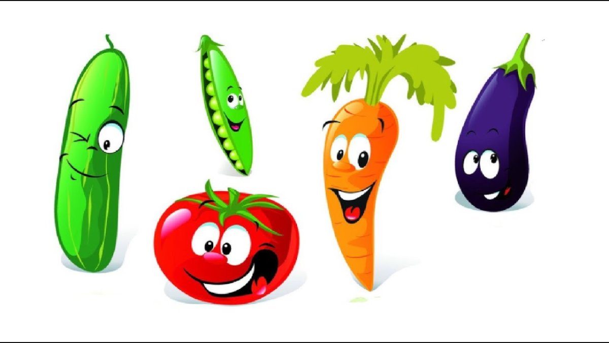 Веселые фрукты огурец