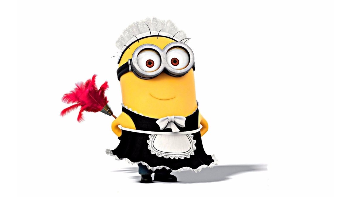 Миньон на Красном фоне