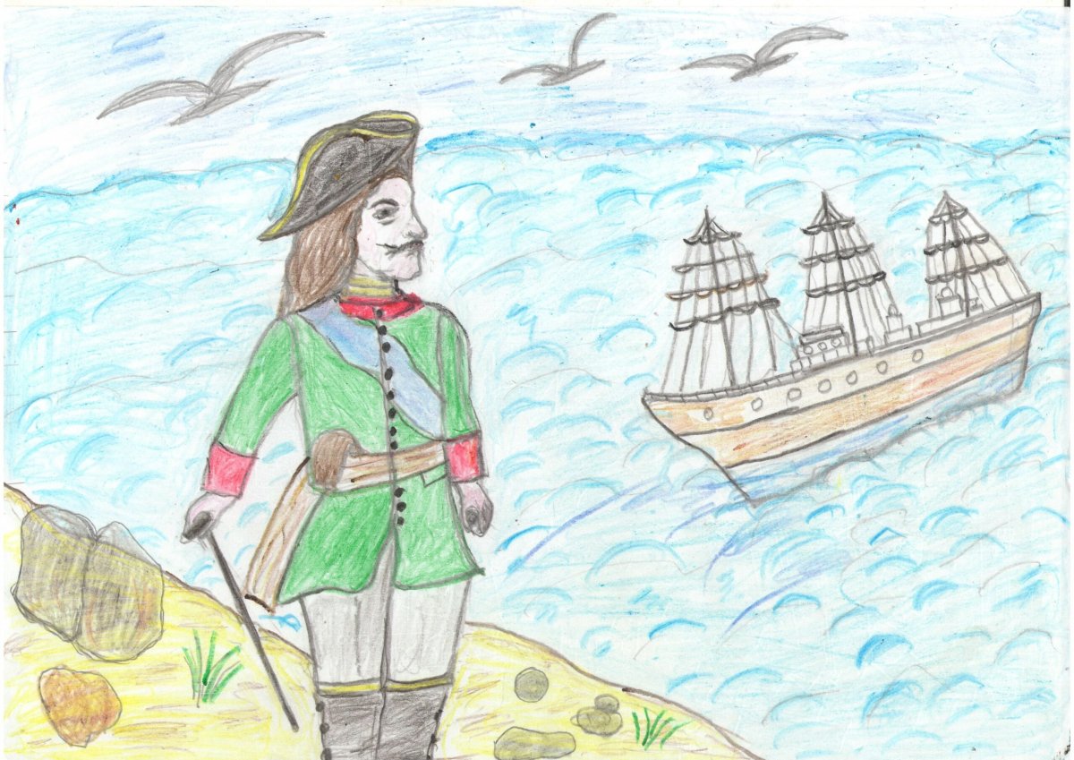 Рисунок на тему Петр первый