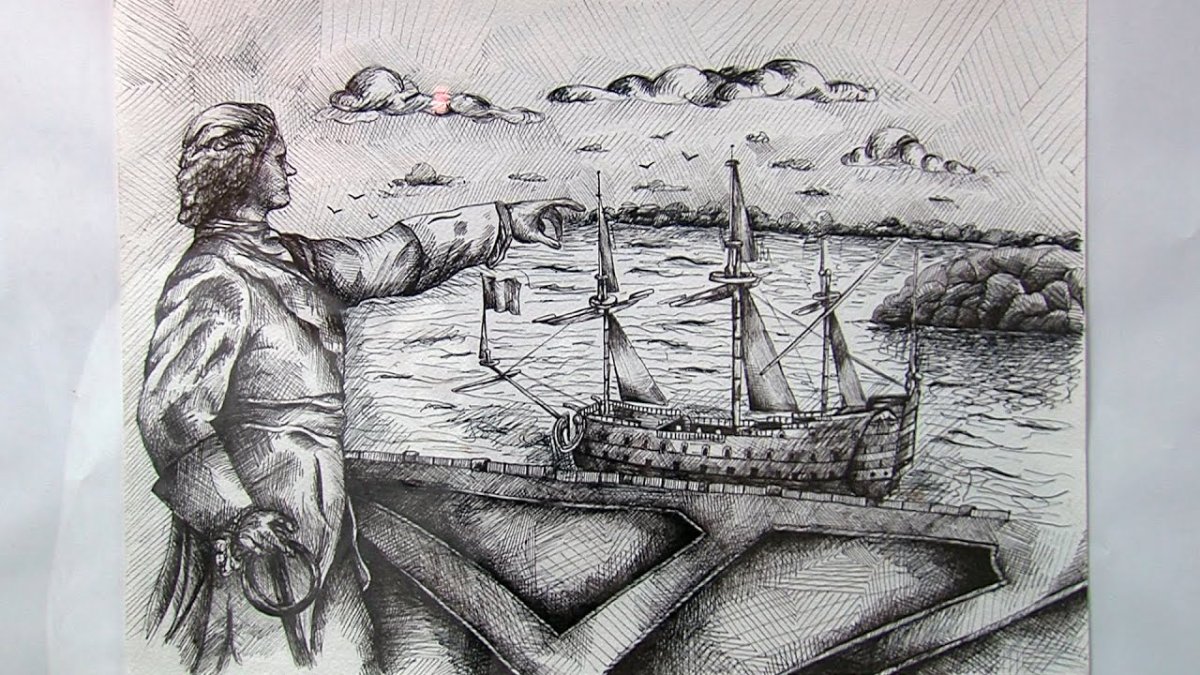 Рисунок на историческую тему карандашом