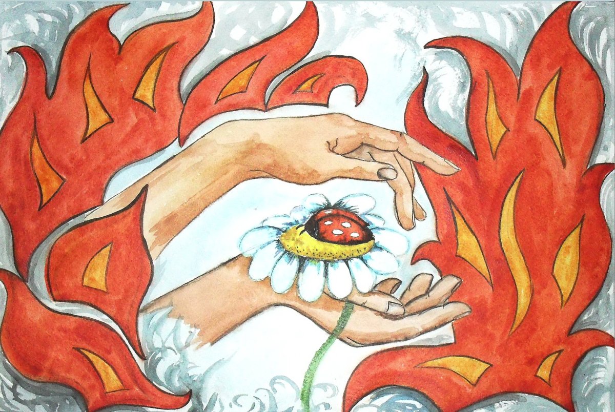 Плакат на тему пожарная безопасность