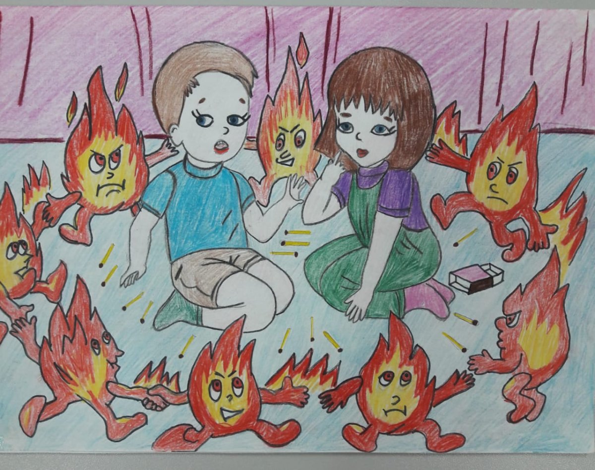 Спички детям не игрушка рисунки
