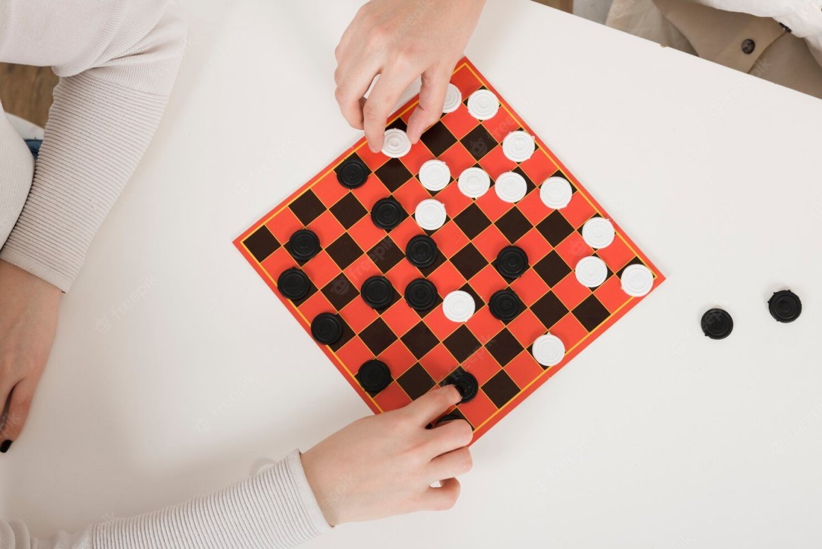 Шашки вид сверху