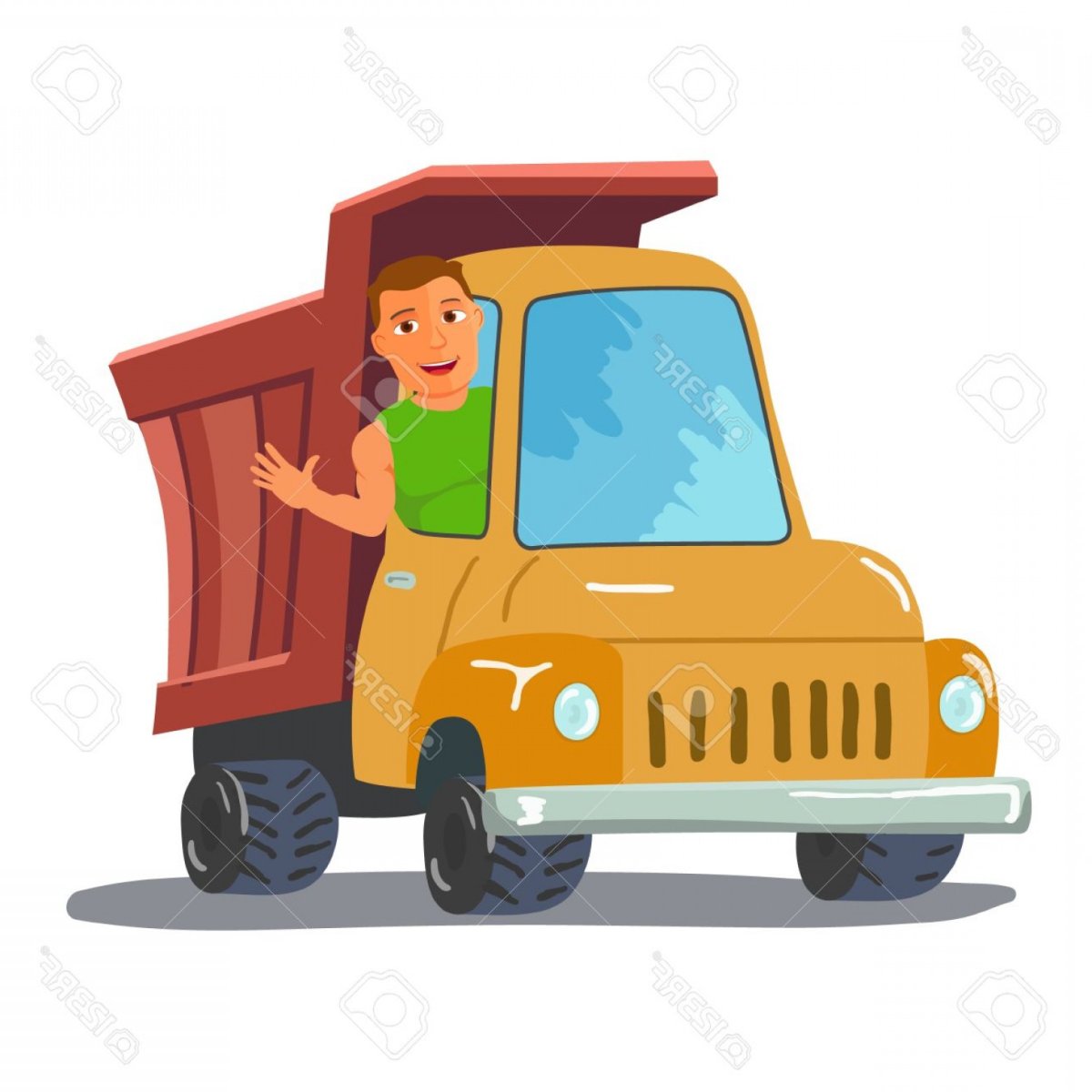 Водитель на белом фоне